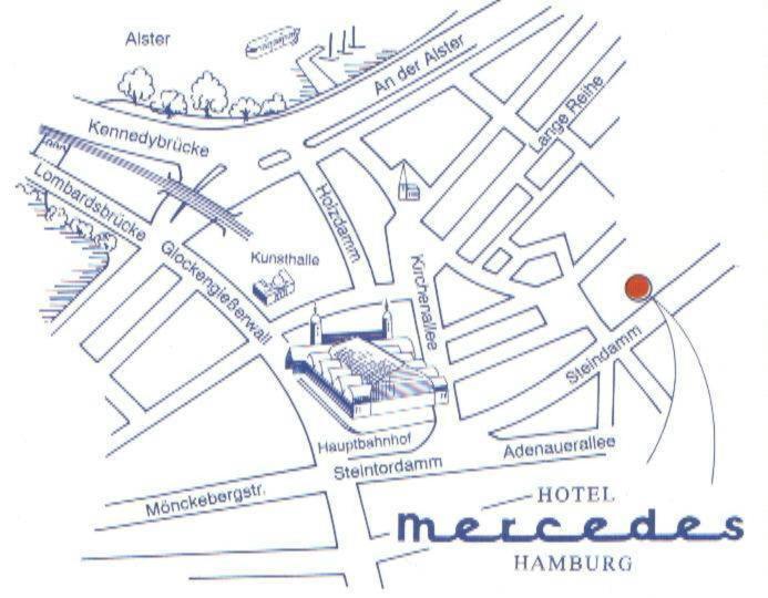 Hotel Mercedes/centrum Hamborg